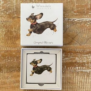 Dachshund Compact Mirror - White